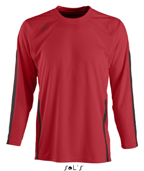 Sols Wembley Kids LSL Red - Black