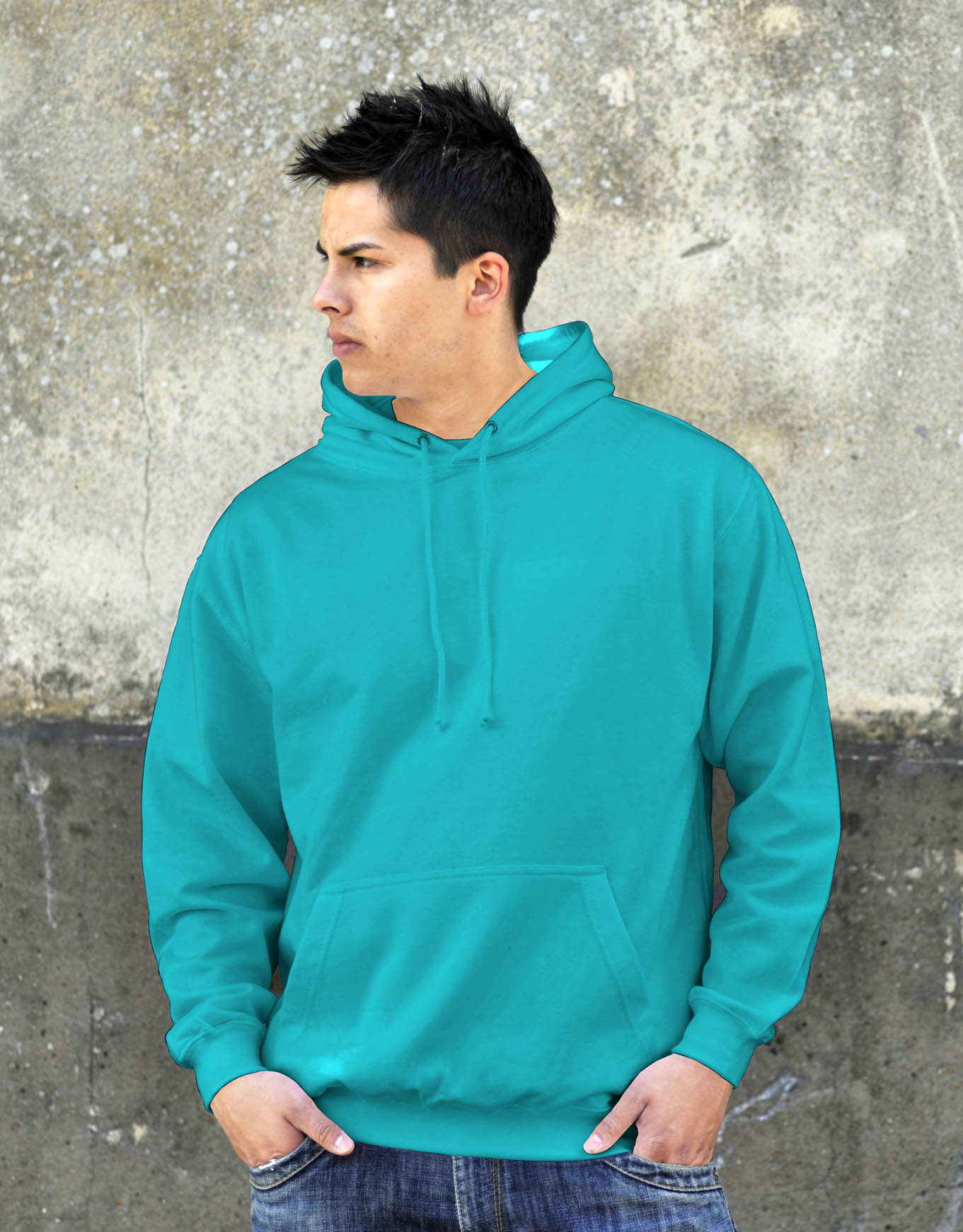 AWDis College Hoodie Turquoise Surf