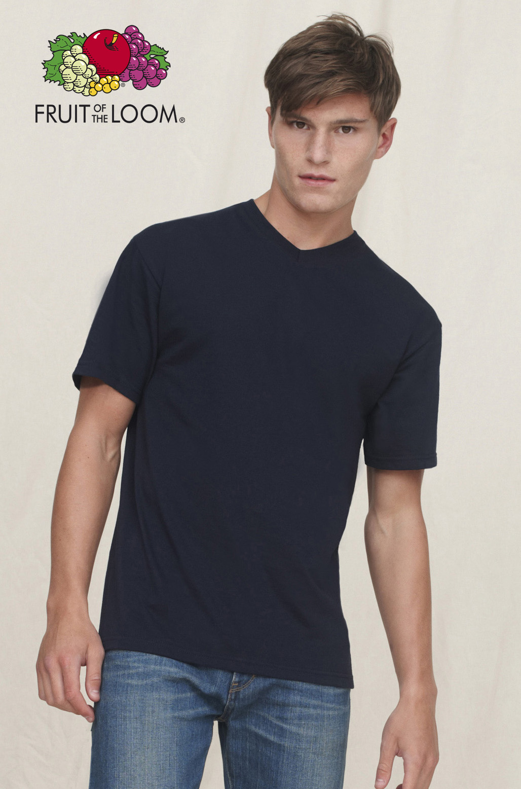 T-shirt met korte mouwen en V-neck