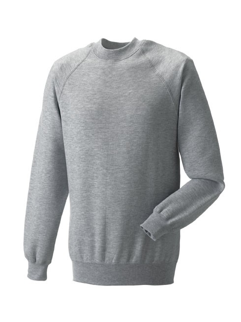 Russell Raglan Sleeve Sweater RU7620M Light Oxford