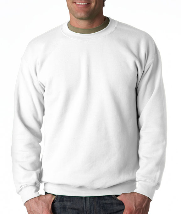 Gildan Heavy Blend Crewneck Sweater white