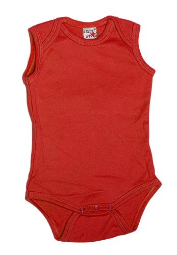 Sleeveless Romper Red