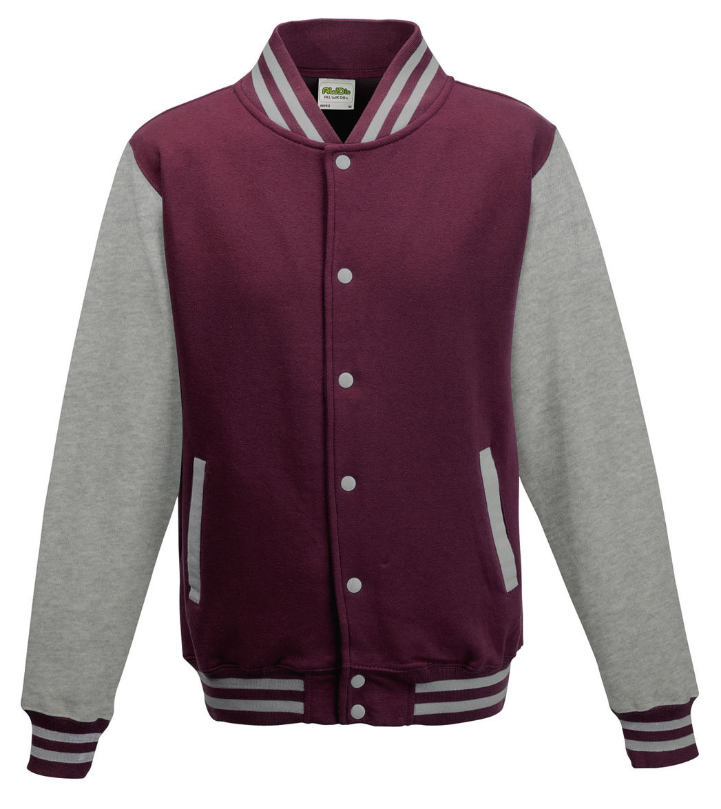 JH043 Burgundy - Heather Grey