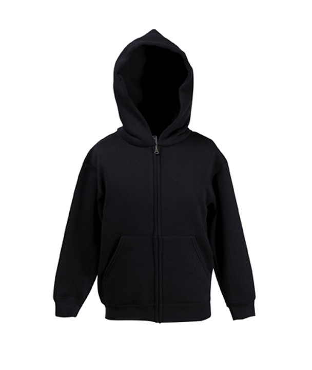 Fruit of the Loom Kids Zip Hoodie Sweater Black
