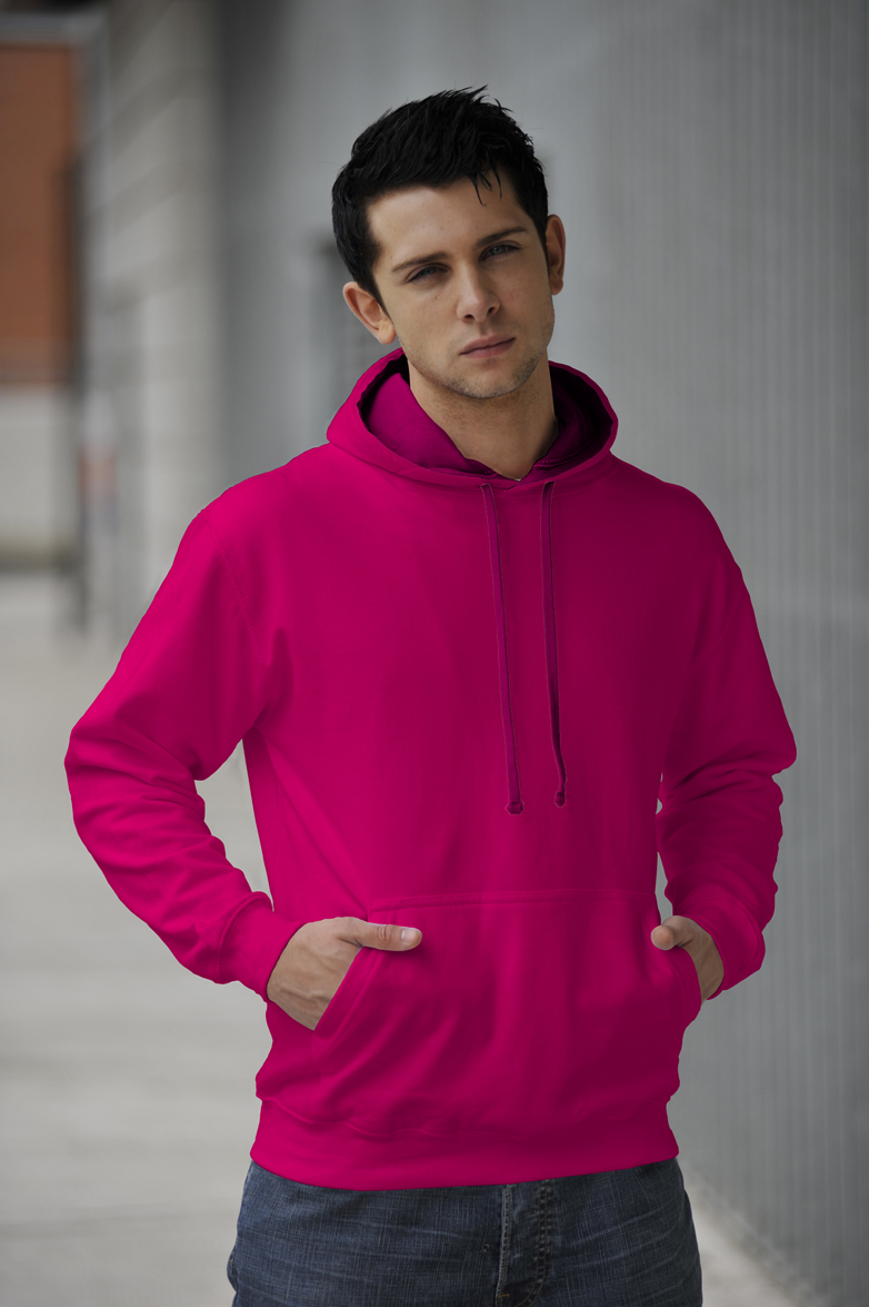Varsity Hoodie Candyfloss Pink - Hot Pink
