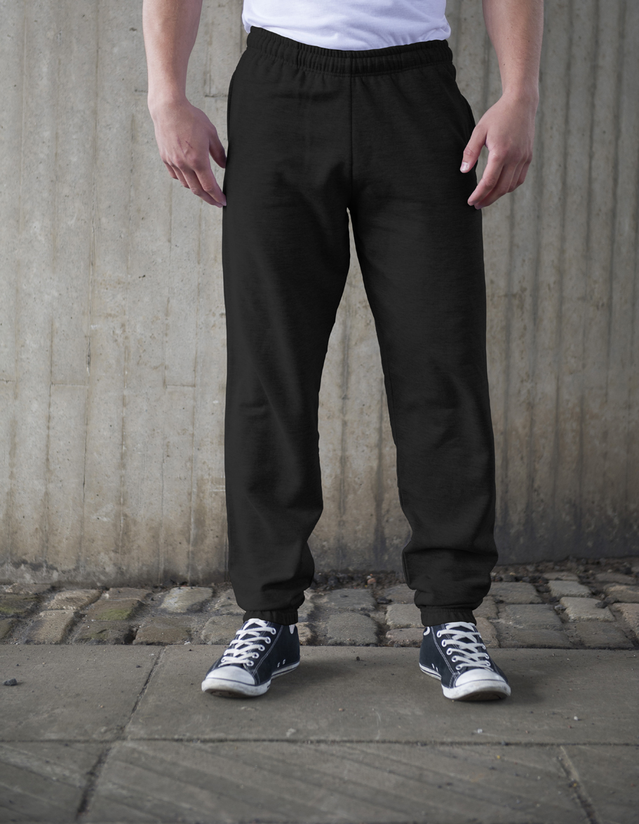 AWDis College Cuffed Joggingbroek JH072 Jet Black