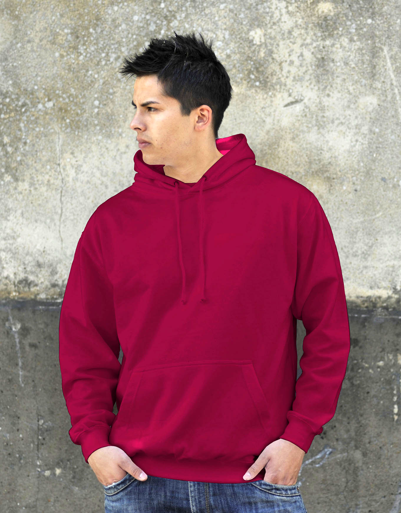 AWDis College Hoodie Cranberry