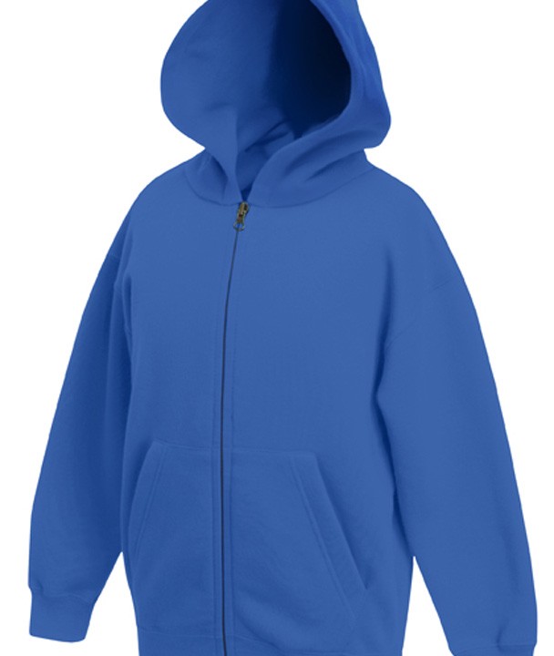 Fruit of the Loom Kids Zip Hoodie Sweater Royal Blue