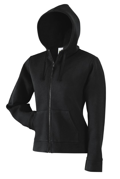 Fruit of the Loom Lady Fit Hooded Jacket SC62924 Black