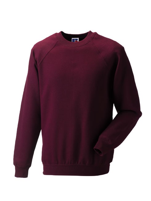 Russell Raglan Sleeve Sweater RU7620M Burgundy