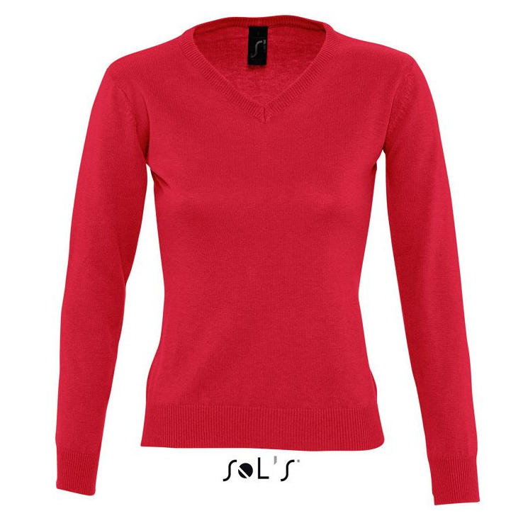 Sols Galaxy Woman V-hals Nette Sweater red