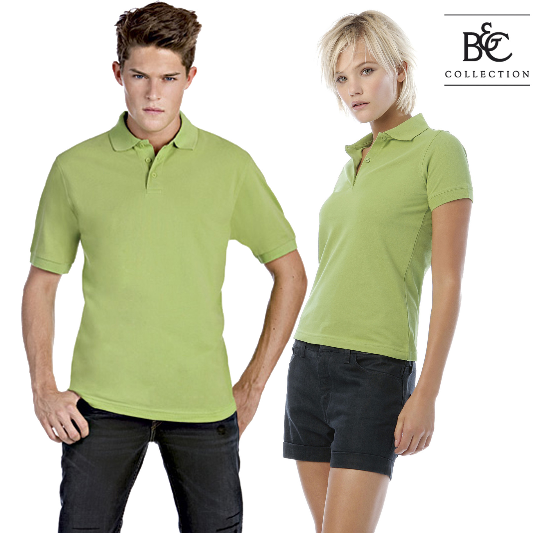 Piqu polo voor mannen en vrouwen