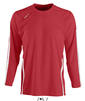 Sols Wembley Kids LSL Red - White