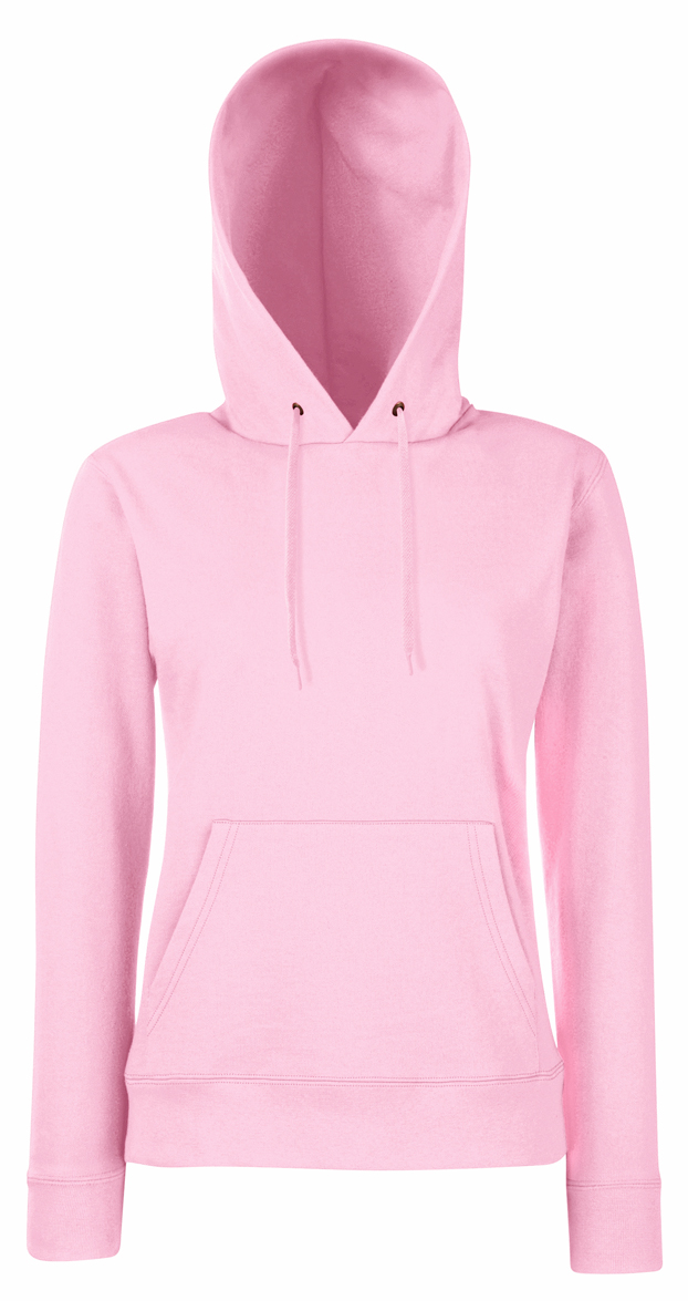 Fruit of the Loom Lady Fit Hoodie Light Pink