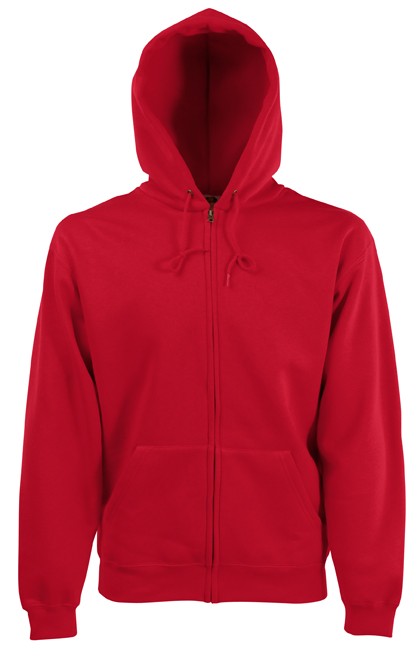 Fruit of the Loom Zip hoodie sweatshirt SC361C Red